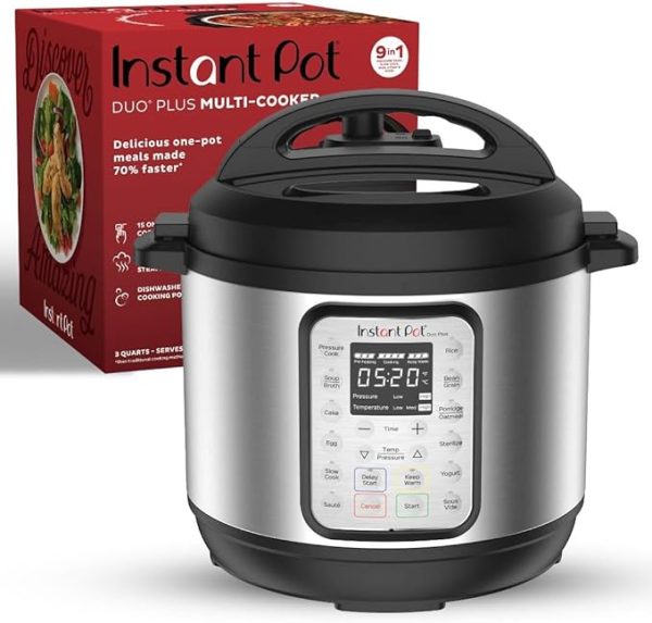 Instant Pot Duo Plus 9-in-1 Electric Pressure Cooker, Slow Cooker, Rice Cooker, Steamer